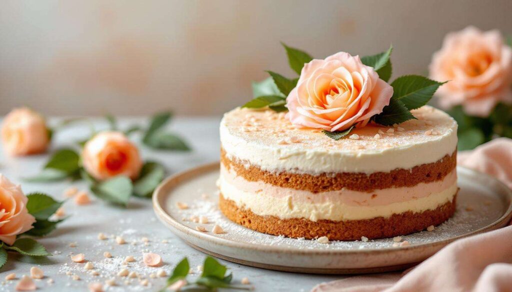 Schmandtorte „Rosenresli": so gestaltest du Pfirsichrosen, die wirklich halten