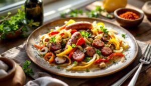 Bratwurst-Geschnetzeltes: Diese cremige Pfanne ist in einer halben Stunde fertig