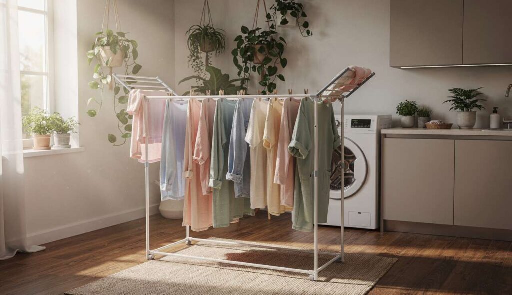 Der Trick, um Wäsche zu trocknen, ohne dass es feucht wird