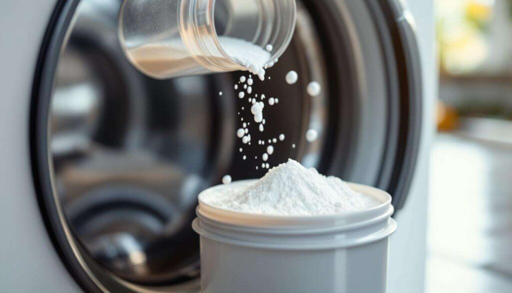 Ich habe 50 g von diesem Pulver in meine leere Trommel gegossen: der Muffgeruch ist in einem einzigen Zyklus verschwunden und meine Wäsche riecht sehr gut!