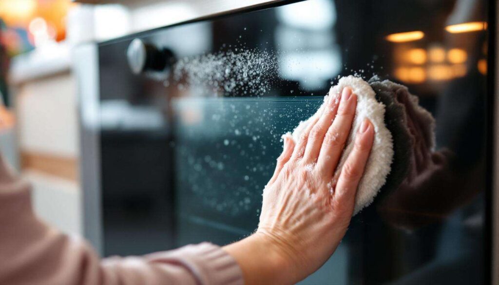 Backofenscheibe reinigen: Mit Essig und Natron schnell wieder streifenfrei sauber